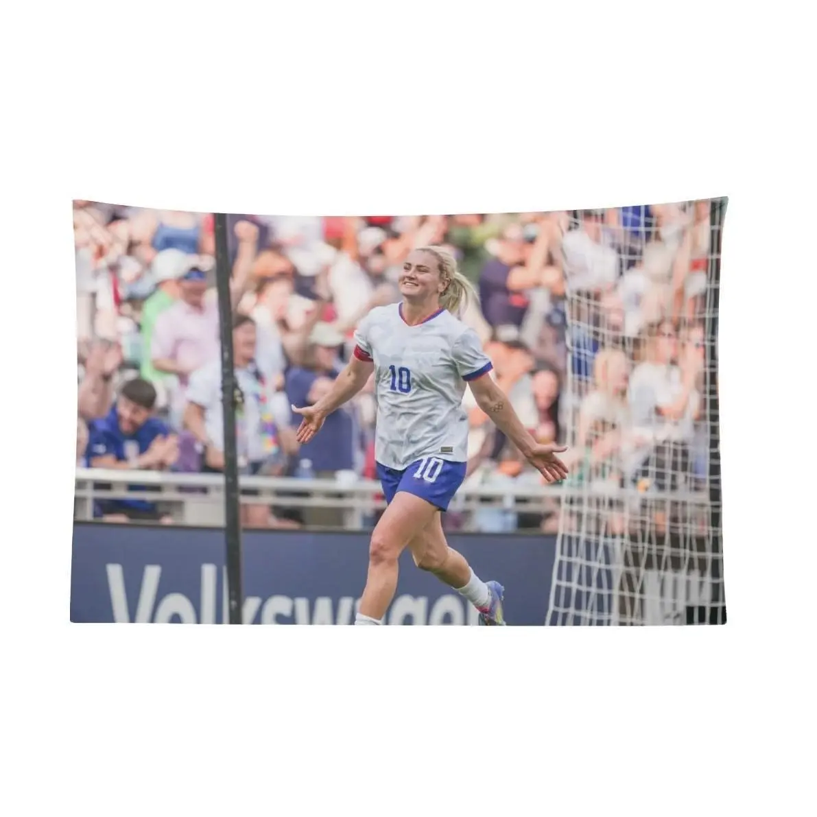 US Captain Lindsey Heaps Soccer Flag, Soccer Banners, Room Decor Tapestry for Women's Soccer