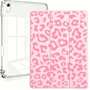Pink Leopard Tablet IPad Case for IPad A16 11th Generation 11 Inch Case 2025, IPad 10th Gen 10.9 Inch 2022 Air 11 Inch Case M4/M3/M2 2026/2025/2024, IPad Air 5th/4th 10.9" 2022/2020, Galaxy A7/A8/A9/S7 Soft TPU Protective Cover,Auto Wake/Sleep Shell