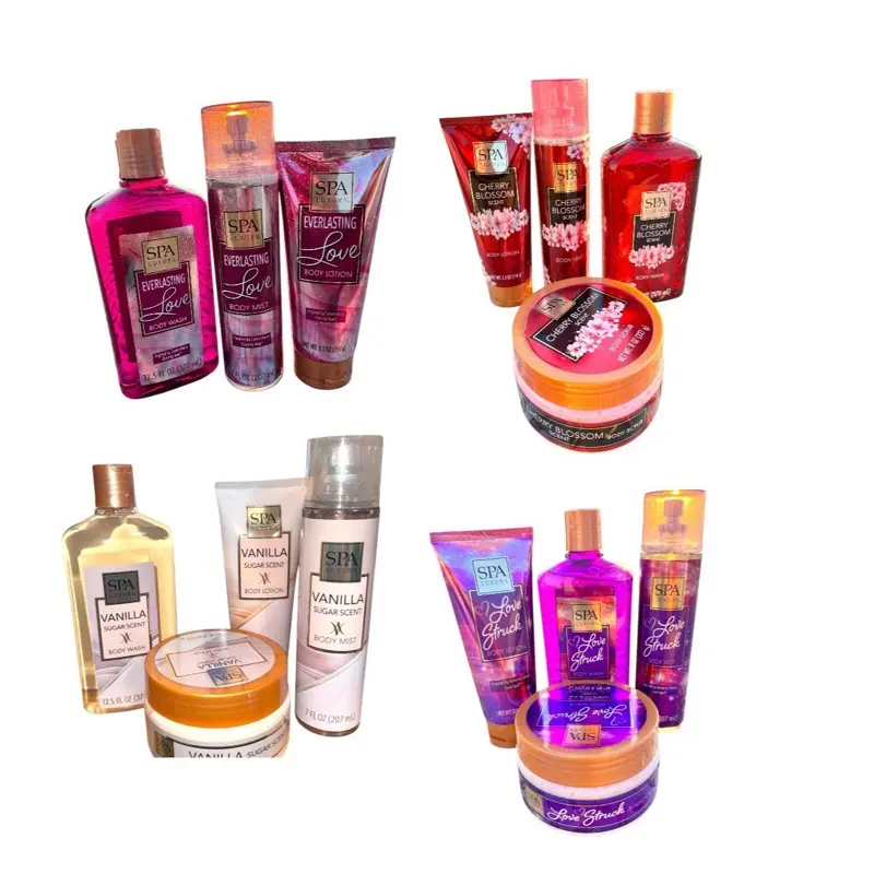 3 to 4-Pc Scented,Body Wash,Body Spray,Body Scrub,Body Gel,Spa Luxury sets