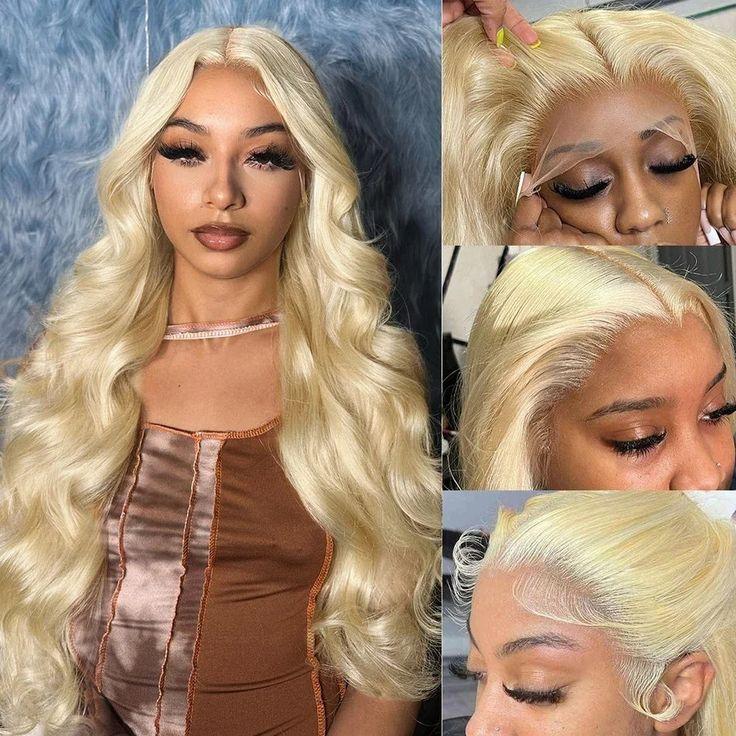 [Super Deal] Hot Star 613 Blonde Body Wave 13x6 HD Transparent Lace Frontal Human Hair Wigs 180% Density Brazilian Hiar Straight 13x4 Lace Front Human Hair Wigs