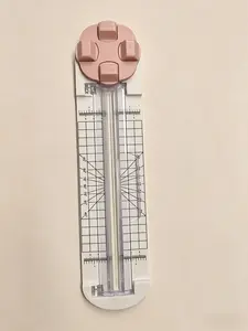 Pink Paper Cutter 4-in-1 Paper Trimmer Multi-Function Scrapbooking Tool with Straight, Wave, Perforated & Creasing Blades for Craft Paper,Cardstock, Coupon, Label, Photo,Postcard