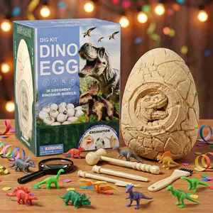 STACTCUTE 36 Dinosaur Excavation Kit with 36 Dinosaur Cards 6 Tools Toys for Kids 3-12 Years Old STEM Science Experiments Educational Gift for Boys & Girls Stone Animals