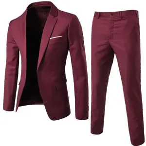Men Blazer Pants Formal 2pcs