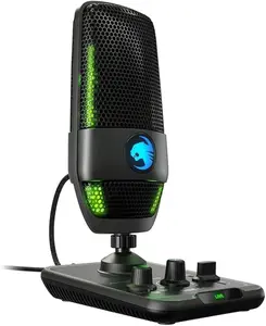 USB Professional Microphone with RGB Lighting for TikTok Live Streaming Podcasting and Gaming High-Quality Sound