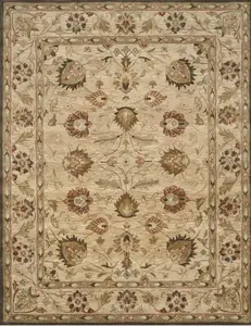 3'x5' Ashville Hand-Tufted and Hand-Loomed Wool Beige Area Rug