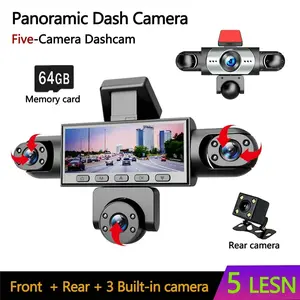 5-Channel 360° Panoramic Dash Cam with 24/7 Parking Monitoring camera car