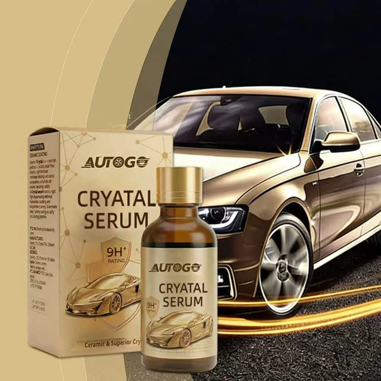 Car Ceramic Coating Kit, Strong Hydrophobic Effect, Long-Lasting Paint Protection, Scratch Resistant, Universal for All Cars