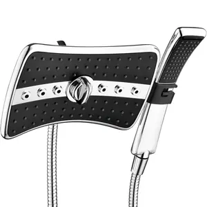 Dual Shower Head - Rain Shower Head and Handheld Shower Head with Hose
