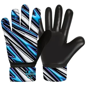 FIGHTSENSE Soccer Goalie Gloves for Kids & Youth – 5mm Latex Palm, Anti-Slip Grip, Breathable, Double Wrist Protection