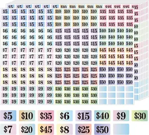 Starboling Garage Sale Stickers, 4050 Pcs 1/2" X 3/4" Yard Sale Price Labels, Rectangle Preprinted Price Labels for Flea Market starboling
