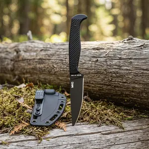New Survival Fixed-Blade Knife with Sheath, High-Hardness 8Cr13Mov Blade, Nylon Fiber Handle—Ideal for Daily Use, Camping, Exploration, Mountaineering, Cutting, Rescue, Hiking, and as a Portable Outdoor Jungle Knife, Outdoor Knives