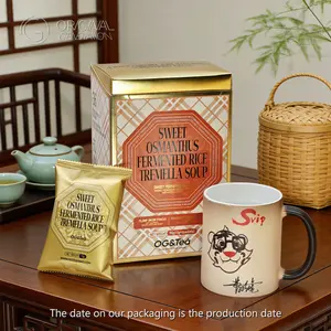 Sweet Soup with Osmanthus, Tremella and Rice Wine 90g（ 6pcs×15g）With Osmanthus，Snow Fungus，Rock Sugar，Jujube，Wolfberry,Sticky Rice