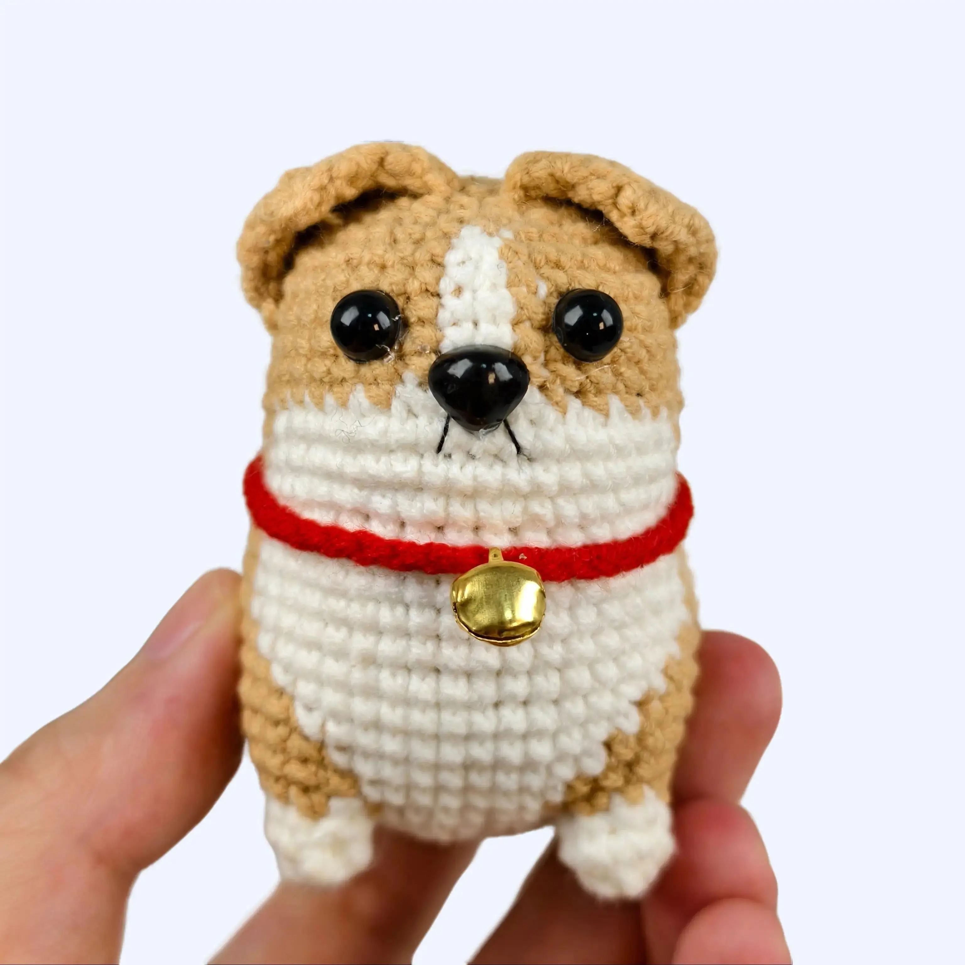 Handmade Amigurumi Crochet Corgi Dog Plushie