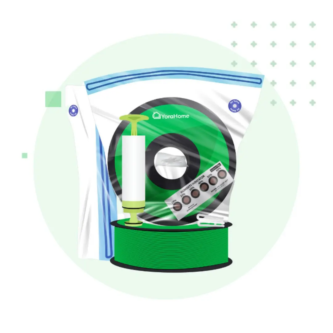 Filament Storage Kit, Filament Storage Bag Vacuum Kit, Filament Kit Including Air Pump Vacuum Bags Desiccant Humidity Indicator Card