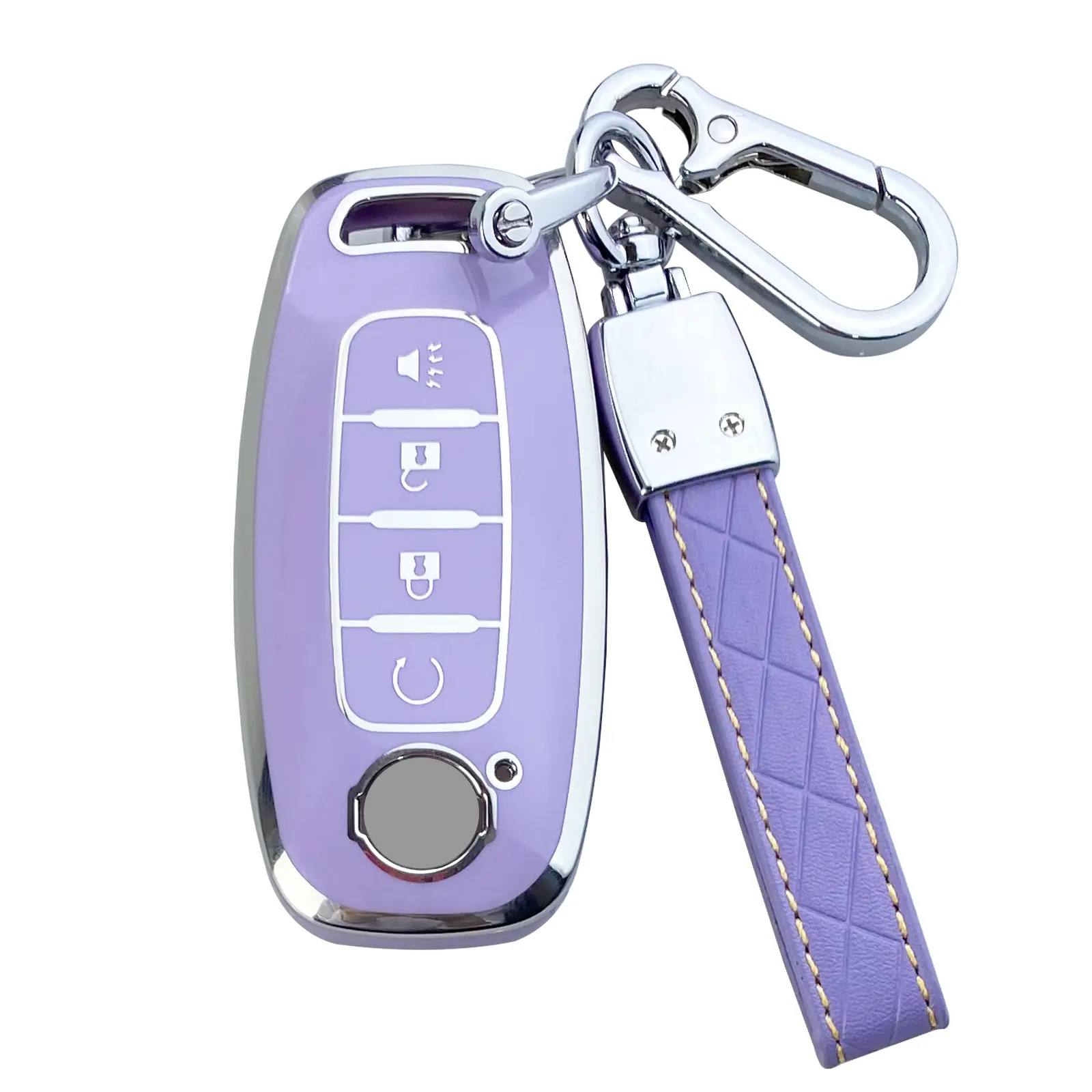 Car Key Case for Nissan Pathfinder, Rogue, Kicks - Lightweight Soft TPU Signal-Safe Full Enclosure, Easy-Install Rogue/Kicks Ready Button Guard Automotive Interior Accessory
