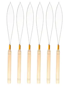 6PC Wig Beader Hair Extension Threader Tool Wig String Beading Device Professional Wig Install Tool