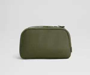 Large Toiletry Bag in Olive Green