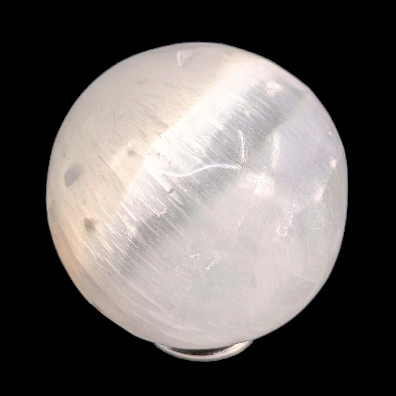 Selenite Sphere - Polished White Gypsum Crystal