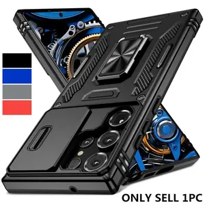 Luxury Shockproof Phone Case with Metal Bracket, Anti-fall Phone Protective Cover, Protection, Phone Accessory Casing Compatible with Samsung S26 Ultra S26 Plus S25 Ultra S25 Plus S24 Ultra S24 Plus Series, Protector, Smartphone, Cellphone