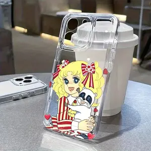 Cute Cartoon Candy-Themed Phone Case Compatible with for Iphone 17,16, 15, 14, 13, 12, 11 Pro Max,Air, Plus,Samsung Galaxy S26 S25 S24 S23 S22  Featuring a Transparent Soft TPU Back