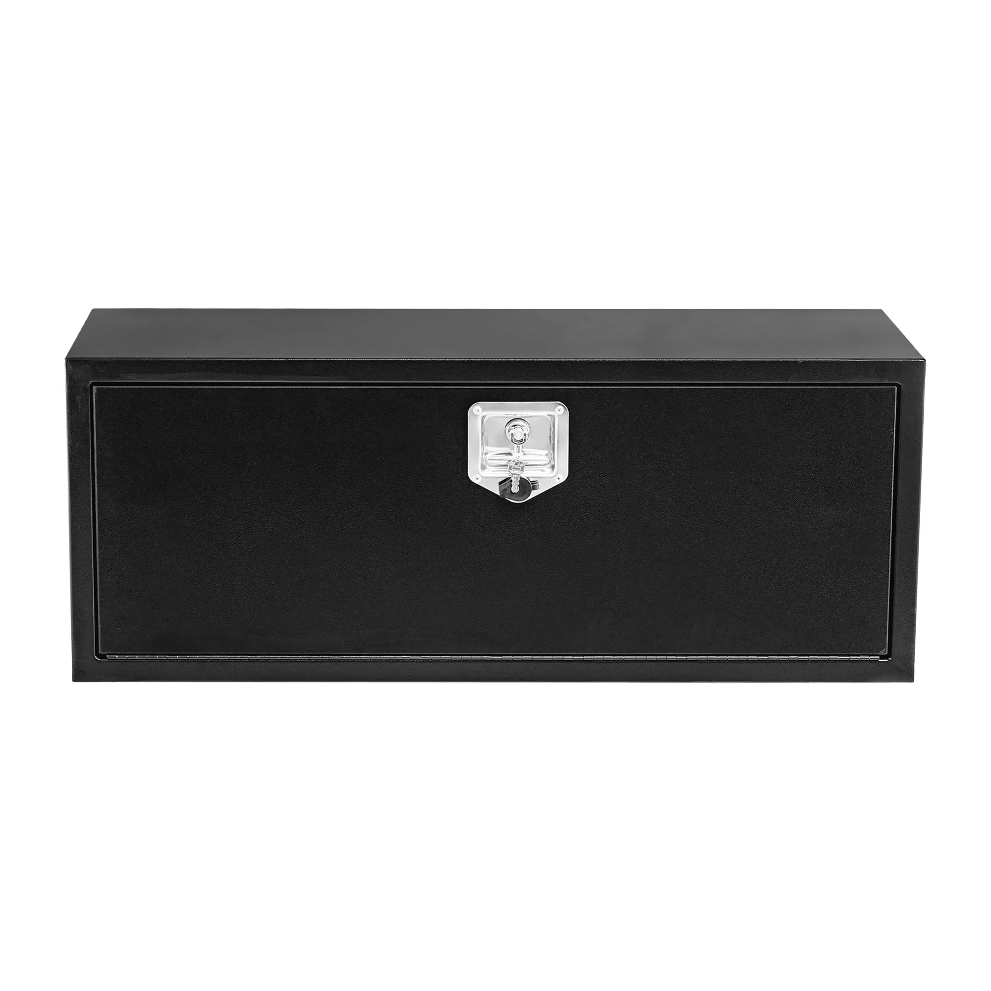 GARVEE 30'' Black Steel Underbody Truck Tool Box with T-Handle Lock, Heavy Duty Truck Toolbox Truck Storage Organizer Tool Box Chest For Pickup Truck Bed, RV, Trailer, 30"x 14"x 16"