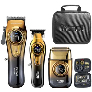 Kemei Km-1691 Men's Electric Hair Trimmer, USB Rechargeable Professional Grooming Clipper, Ergonomic Handle, Precision Motor, Personal Care Tool