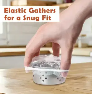 100 Count Disposable Sink Strainer Pouches Kitchen Sink Filter Mesh for Food Waste Prevent Clogged Drains Elastic Gathers for a Snug Fit Utensils