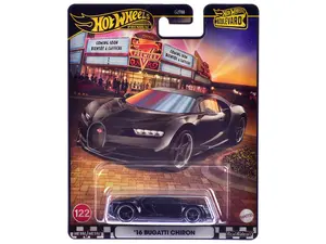 2016 Bugatti Chiron Black "Boulevard" Series Diecast Model Car by Hot Wheels
