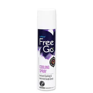 FreeGo Cooling Spray for Body, Hair and Scalp Anti-itch, Tea Tree, Biotin, Rice Extract, Menthol, and Coconut. 80ml, Travel Size. Comfort Haircare