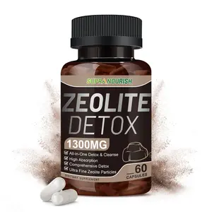 SUPRANOURISH Heavy Metal Detox Supplement | Clinoptilolite Zeolite (1300mg, 1-2µm) | Activated Charcoal & Bentonite Clay | Turmeric & Probiotics for Digestion | 60 Capsules Healthcare