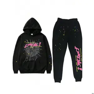 Men Pullover Set Hoodies Spider Hop Hip Y2k Hoodie Tracksuit Sweatshirt For Women Matching Couples