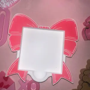 Bow Sticky Note Holder - Cute Pink Bow Design for Easy Note Organization and Storage
