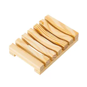 2026 Upgraded Version-Eco-Friendly Natural Wooden Soap Dish Soap Saver Holder Soap Tray for Bathroom, Bathroom Accessory, Biodegradable, Zero Waste, Plastic Free (Wooden)