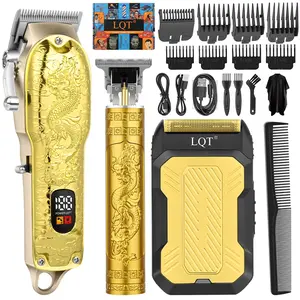 Men's Electric Hair Clippers Set, Cordless Detail Trimmer, Men's Shaver, Cordless Barber Trimmer, Perfect Gift for Father Brother Husband, Three-In-One Kit, Cordless Hair Cutting