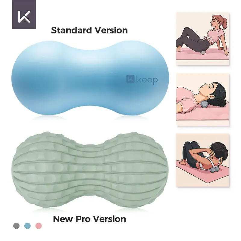 KEEP Peanut Massage Ball, Double Lacrosse Ball Massage Ball Therapy, Trigger Point Deep Tissue Exercise, Back Muscle Foam Roller for Myofascial Release, Body Care #outdoorfun