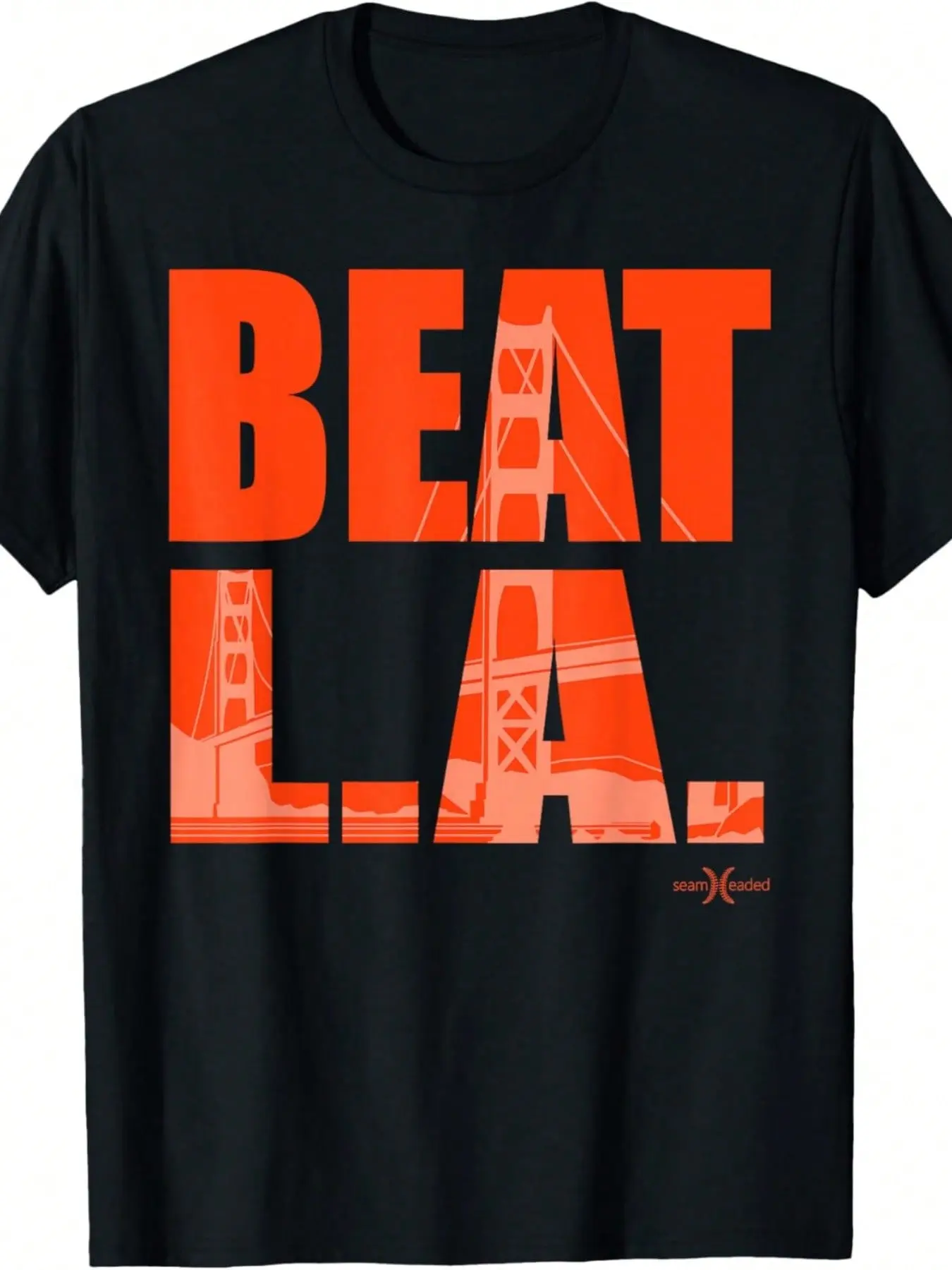 Women's Comfy Crewneck Beat LA - San Francisco Baseball T-Shirt