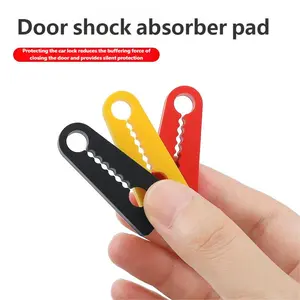 1 Set (4 Pieces) of Car Door Lock Shock Absorbers, door lock latch protective covers, protective pads, door closing anti-collision silicone, and noise reduction products.Except for abnormal noises, silence