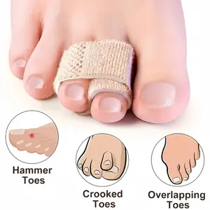 2/5/8 sets of reusable fabric toe bandages, suitable for overlapping, broken, and curled toes - toe clamp bandages