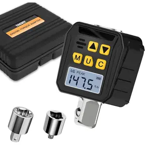 1/2" Drive Digital Torque Adapter, 7.38-147.5 Ft-lb/10-200 Nm Digital Torque Wrench Converter with 3/8" and 1/4" Adapters for Bicycle   Repair