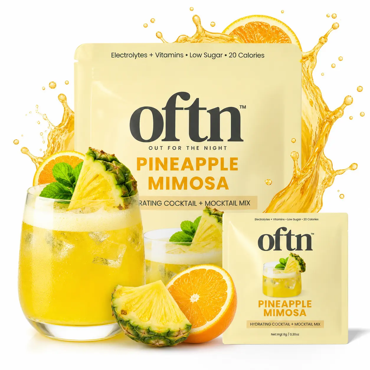 Pineapple Mimosa Hydrating Cocktail & Mocktail Mix Powder, Food & Beverages Hydration Drink Mix for Cocktail, Mocktail Preparation