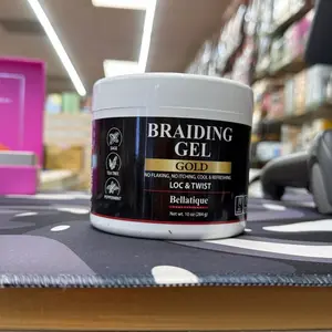 Bellatique Braiding Gel GOLD for Loc & Twist,10 oz/284g. Maximum Hold.  Fast Drying.  No Flaking.  No Whitening  No Itching.