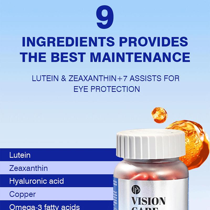 Pure Pulse Vision Care Eye Support Dietary Supplement for US Customers - 60 Count Bottle