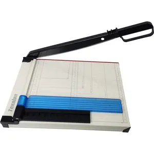 Paper Cutter Letter Size Paper Trimmer 12” Cut Length 12 Sheet Capacity Guillotine Paper Photo Cutter with Magnet Clamp, Paper Guide, Size Guideline