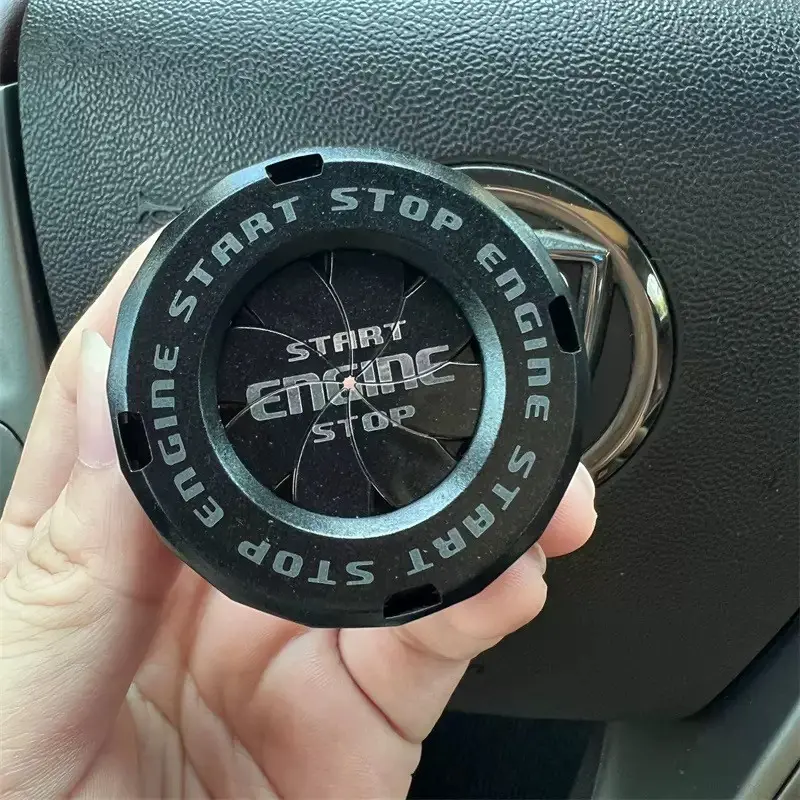 Car Engine Start/stop Button Cover, Universal Push Start Button Decorative Cover, Rotatable Ignition Switch Protector, Anti-Scratch Car Interior Accessory, Automotive Decoration, Car Decorations Interior, Aesthetic Car Accessory, Auto Accessories