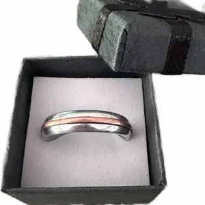 Casual Elegant 2-Tone Copper-Aluminum Ring Band, 6mm Width minimalist luxury