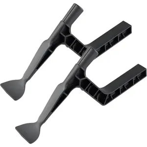 2 Pack Gutter Scoop Cleaning Tool, Gutter Cleaning Scoop with Threaded Design to Attach to Standard Poles, Roof Gutter Cleaning Spoon and Scoop to Clean Leaves and Debris