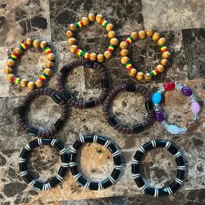 African Beaded Bracelets - Assorted Colors with Unique Designs and Beads