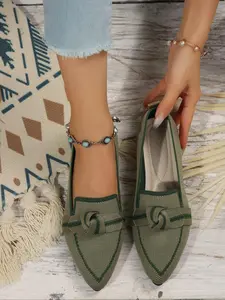 Women's Fashionable Pointed Toe Flat Shoes, Casual Flats, Casual Comfortable Shoes for Daily Wear, Lightweight Breathable Shoes for All Seasons, Girl