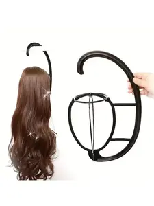 Travel Essential Foldable Wig Stand Set, Multifunctional Display Drying Storage Rack, Portable Non-Slip Design, Hair Accessory Organizer, Mannequin Head Stand