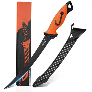 Golden Bird 9" Fish Prep Tool -with Non-Slip Handle & Sheath (Holiday Gift)